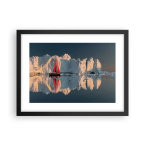 Poster in cornice nera - Ai confini del mondo - 40x30 cm