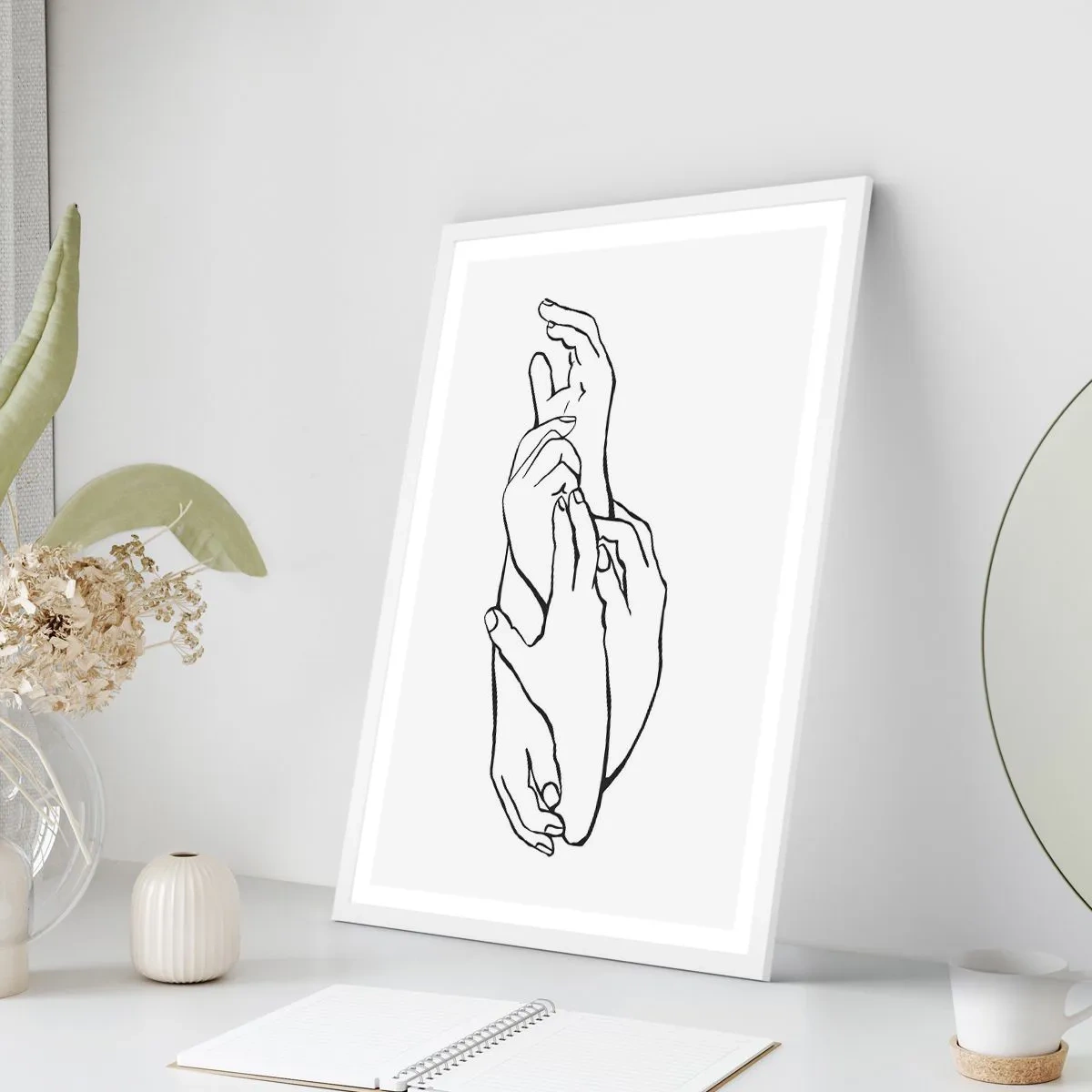 Poster in cornice bianca - Il tocco buono - 61x91 cm