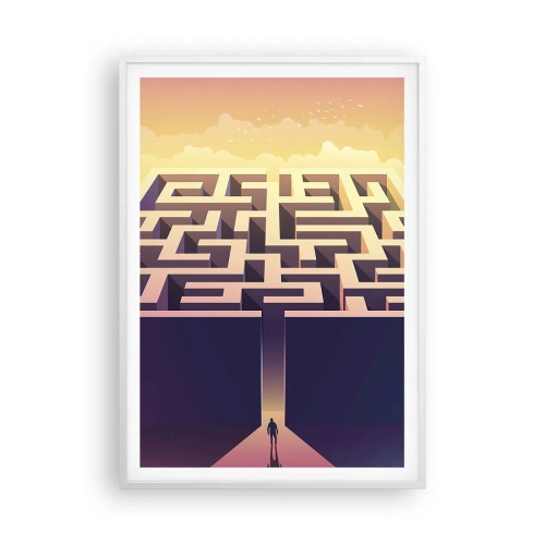 Poster in cornice bianca - Il momento delle decisioni - 70x100 cm