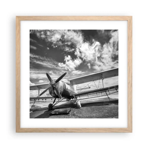 Poster in cornice rovere chiaro - Non vedo l'ora! - 40x40 cm