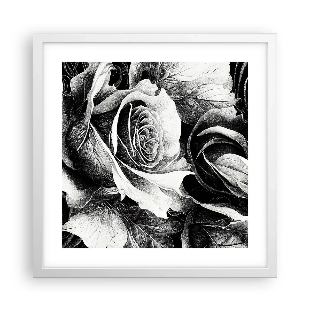 Poster in cornice bianca - Sempre regina - 40x40 cm