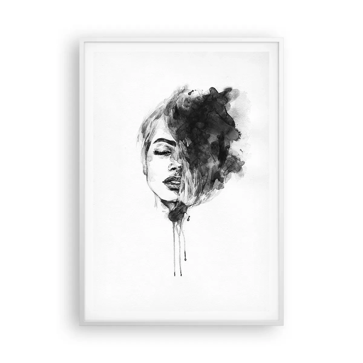 Poster in cornice bianca - Cosa sogna la ragazza - 70x100 cm