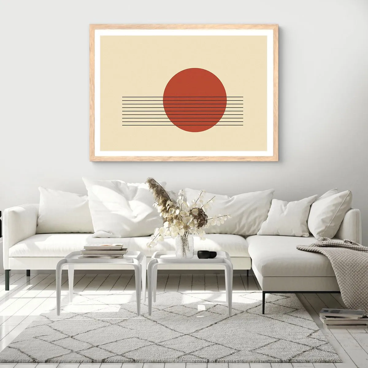 Poster in cornice rovere chiaro - Nel cerchio e oltre - 70x50 cm