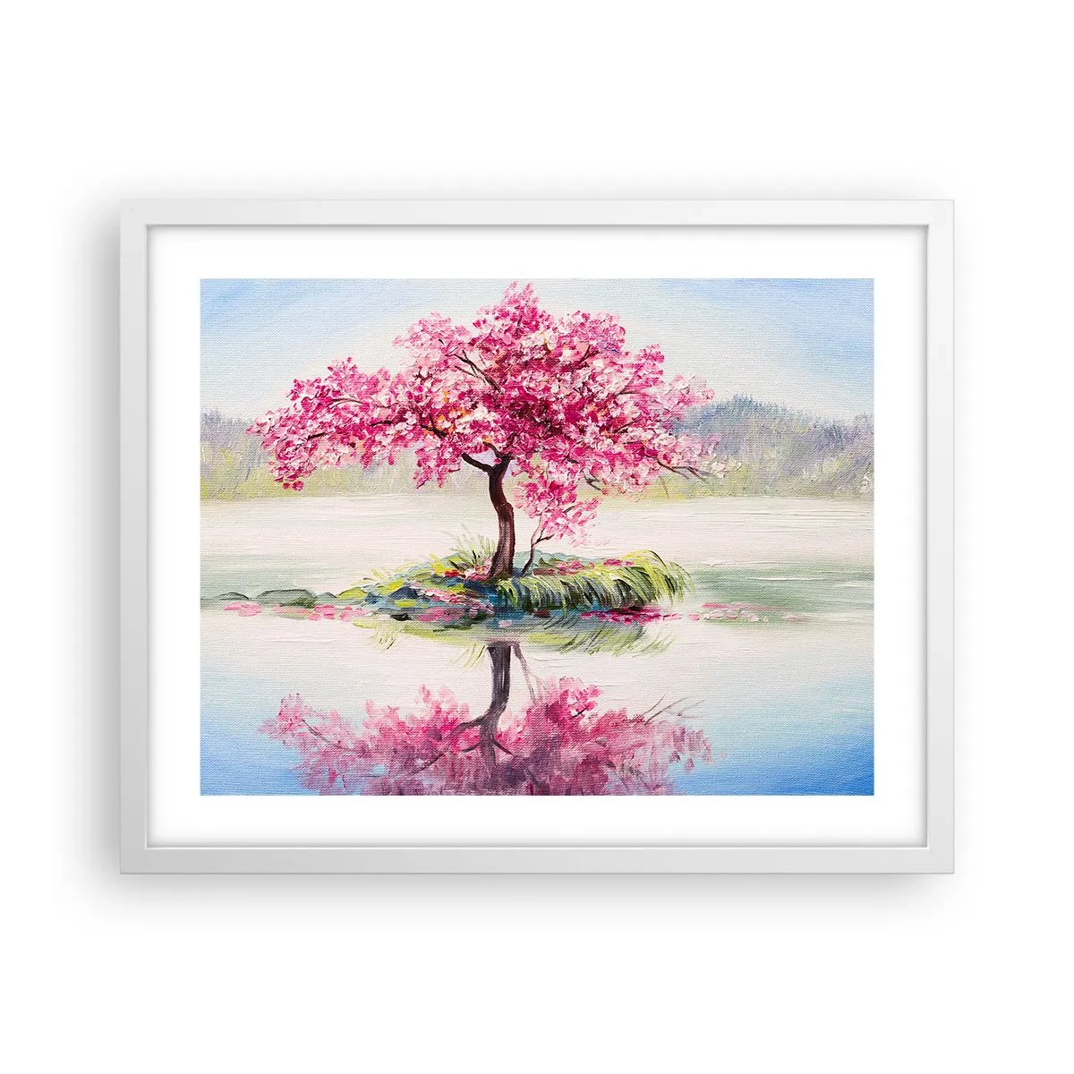 Poster in cornice bianca - La festa della primavera - 50x40 cm