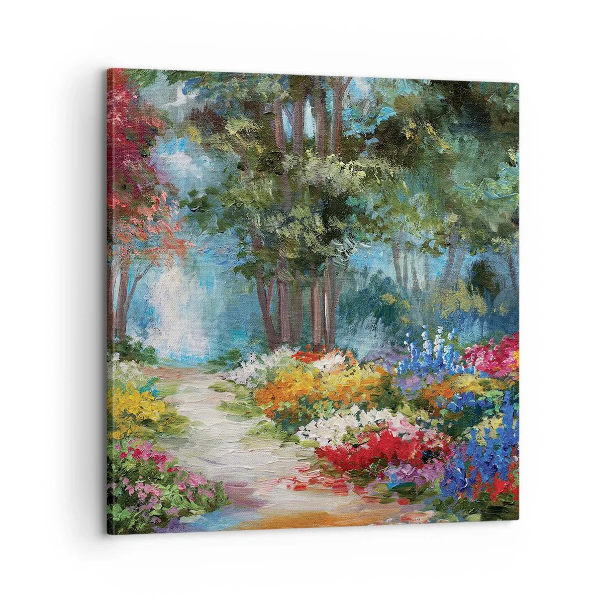 Quadro su tela - Stampe su Tela - Il giardino del bosco d'aprile - 60x60 cm