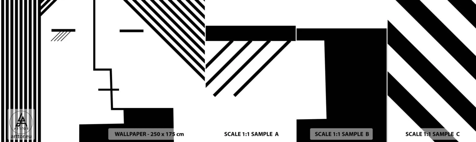 Campione di Fotomurale Adesivo Deluxe Sticker - Semplicemente un bacio - Arte Moderna, Bianco e nero, Viso - 100x30 cm