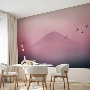 Fotomurali Autoadesivo Deluxe Sticker - Viandanti sopra le nuvole - Astrazione, Paesaggio, Cima della montagna - 450x315 cm
