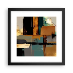 Poster in cornice nera - Astrazione: luci e ombre - 30x30 cm