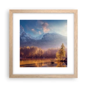 Poster in cornice rovere chiaro - Sui monti e nelle valli - 30x30 cm