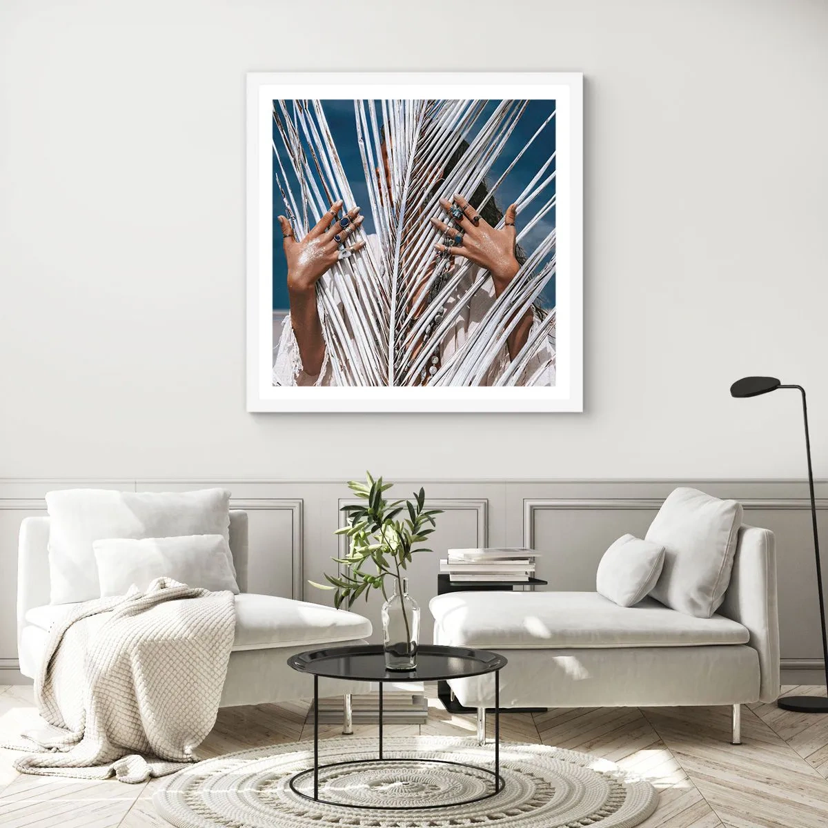 Poster in cornice bianca - La ragazza dello sciamano? - 40x40 cm