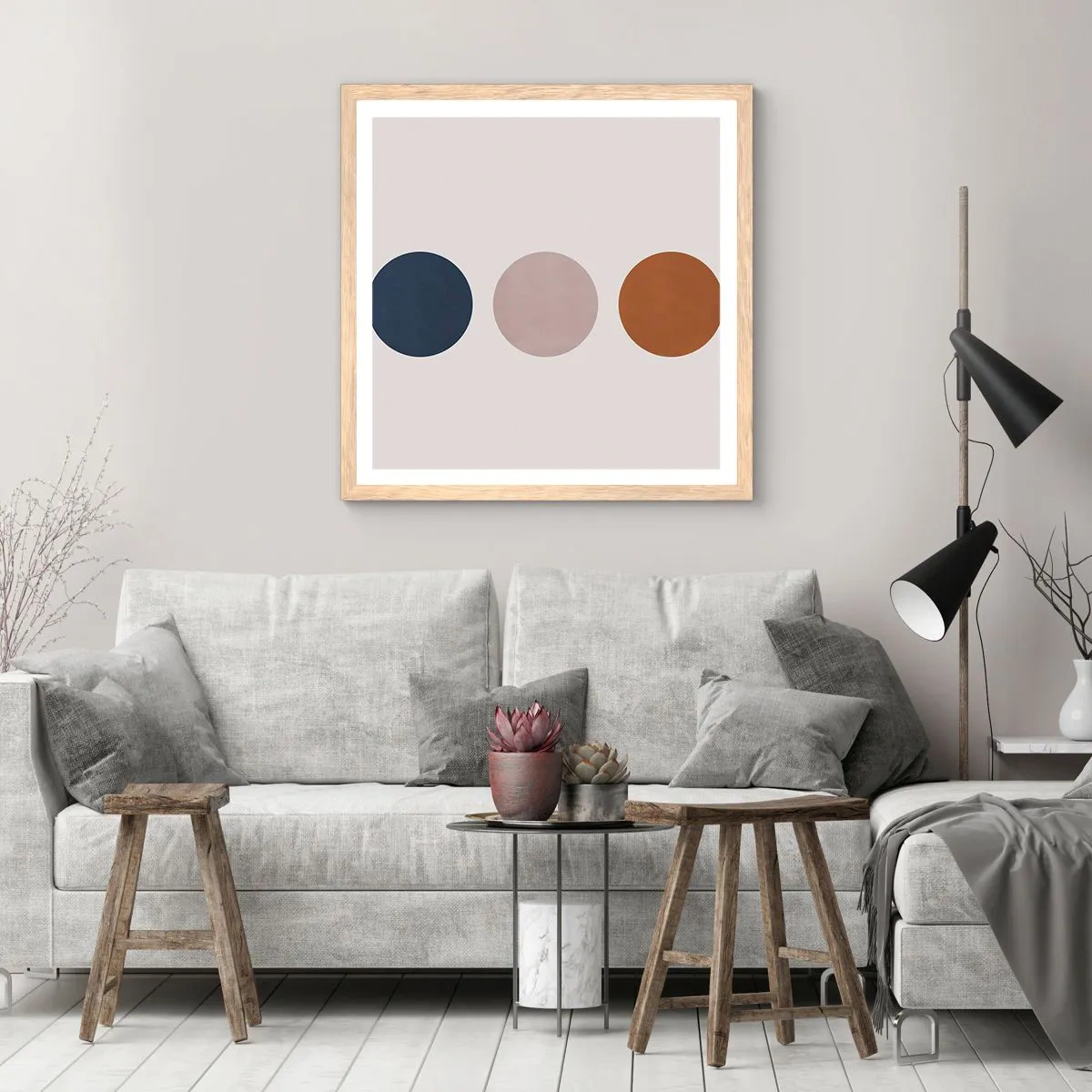 Poster in cornice rovere chiaro - Simbolo di perfezione - 40x40 cm