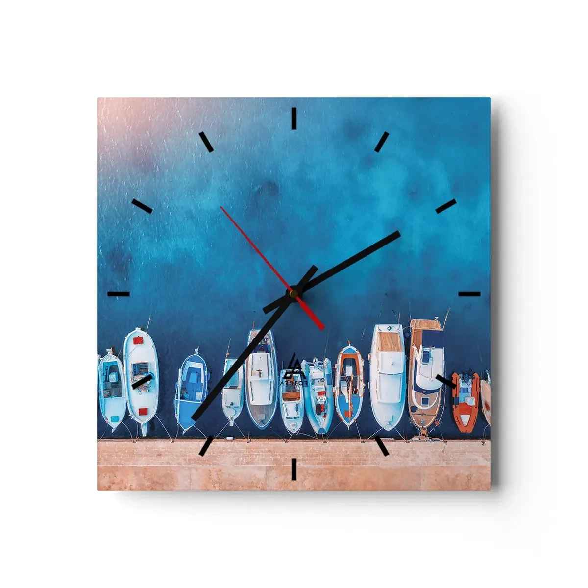 Orologio da parete - Orologio in Vetro - In una fila - 40x40 cm