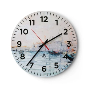 Orologio da parete - Orologio in Vetro - Dopo l'acqua, dopo la nebbia - 40x40 cm