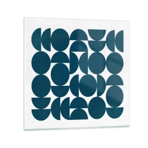 Quadro su vetro - Cerchi e semicerchi - 70x70 cm