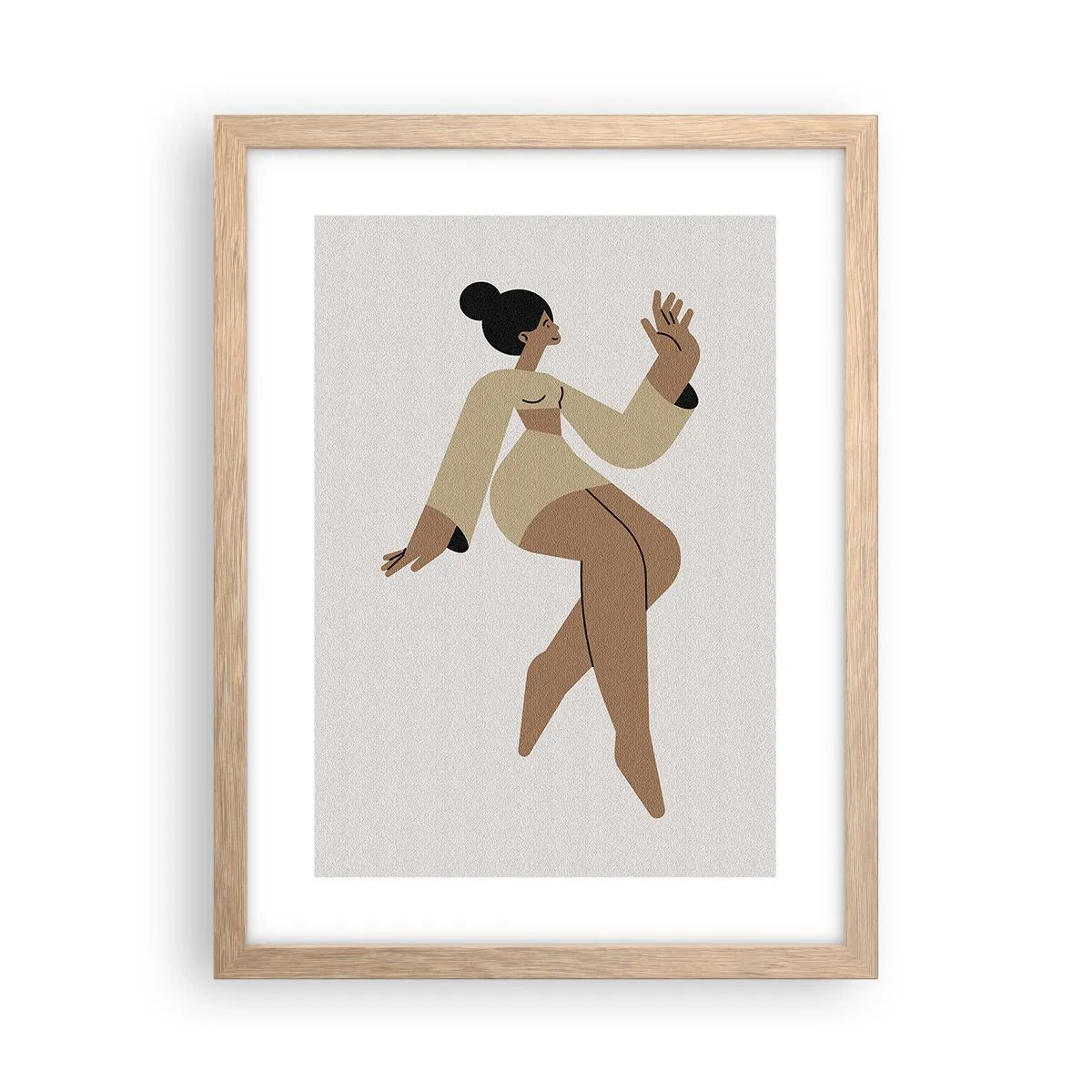 Poster in cornice rovere chiaro - La forma del fascino - 30x40 cm