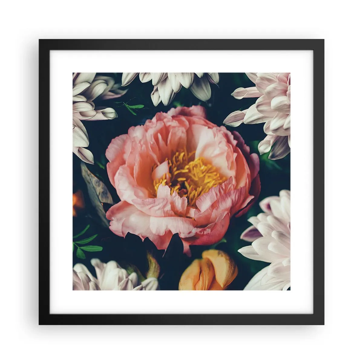 Poster in cornice nera - Con fasto barocco - 40x40 cm