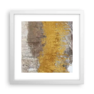 Poster in cornice bianca - Soffio dorato - 30x30 cm