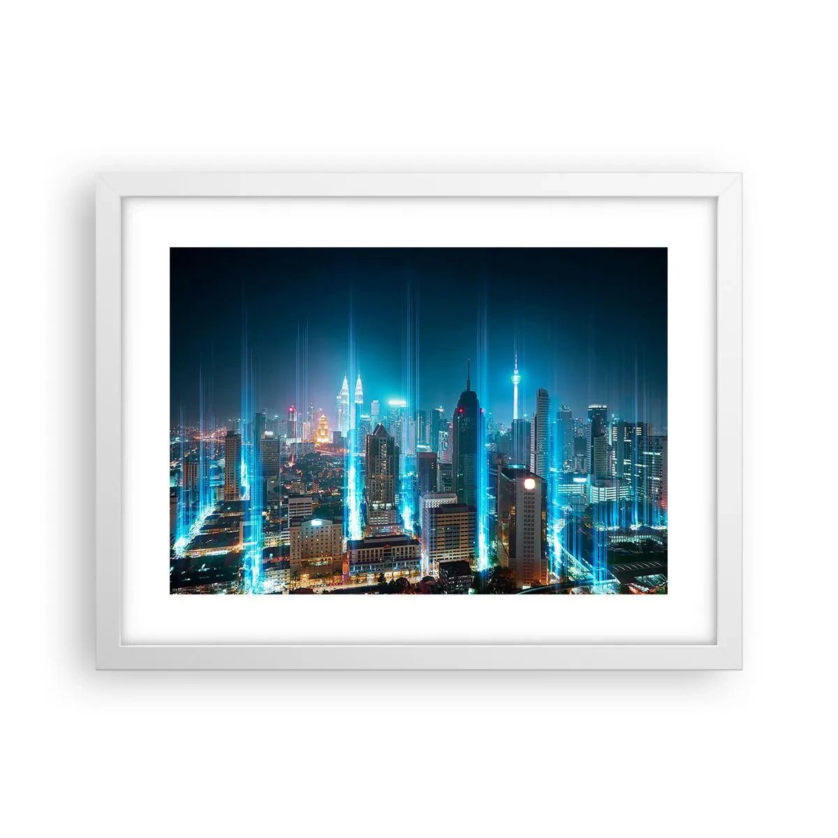 Poster in cornice bianca - Da Berlino al cielo - 40x30 cm