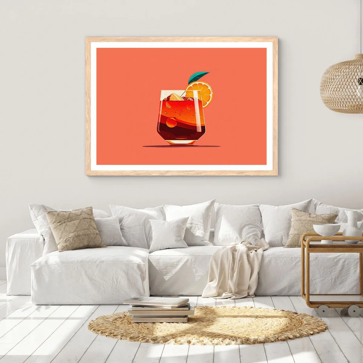 Poster in cornice rovere chiaro - Rinfresco estivo - 91x61 cm