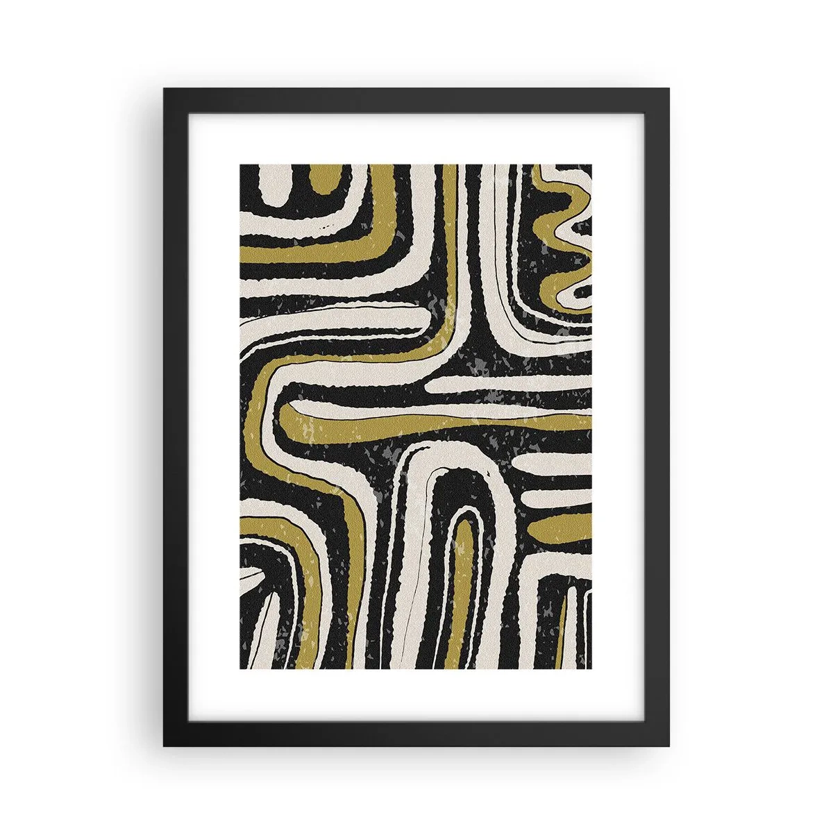Poster in cornice nera - Composizione: strade e vicoli - 30x40 cm