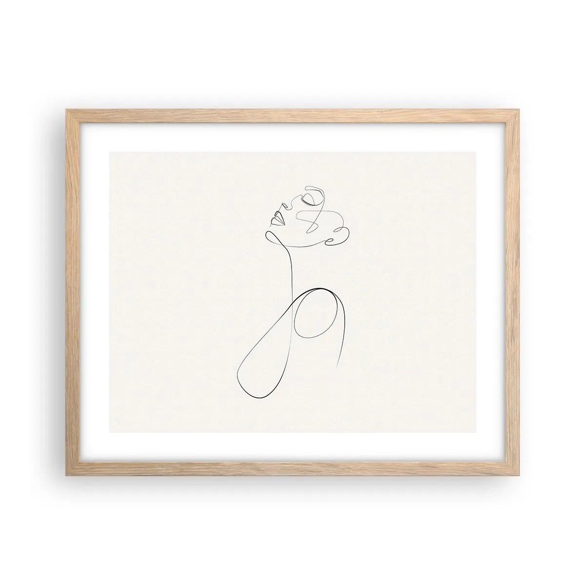 Poster in cornice rovere chiaro - Avvolta nei sogni - 50x40 cm