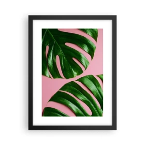 Poster in cornice nera - Appuntamento in verde - 30x40 cm
