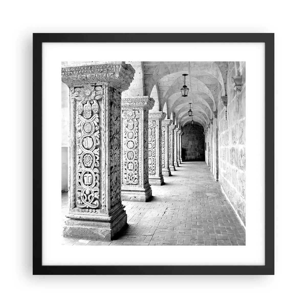 Poster in cornice nera - Dove porterà? - 40x40 cm