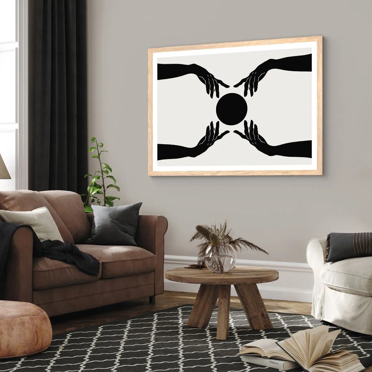 Poster in cornice rovere chiaro - Segno misterioso - 91x61 cm