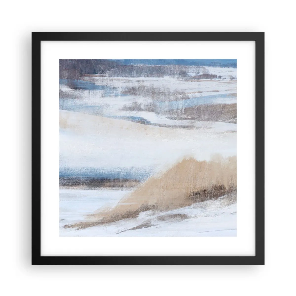 Poster in cornice nera - Composizione invernale - 40x40 cm