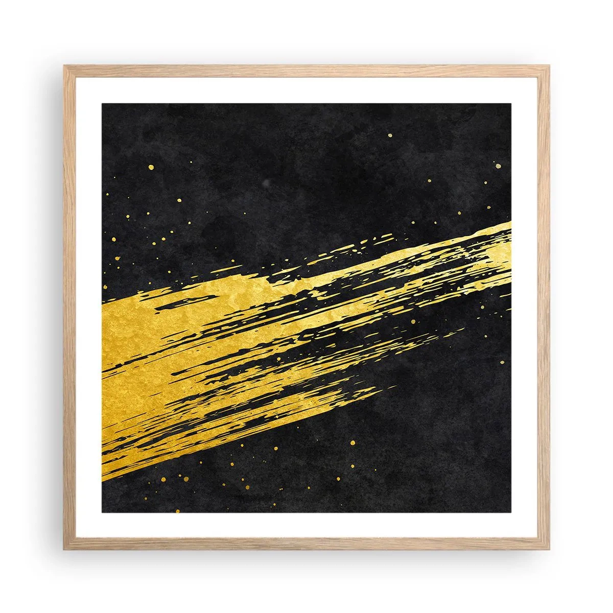 Poster in cornice rovere chiaro - Salto nell'iperspazio - 60x60 cm