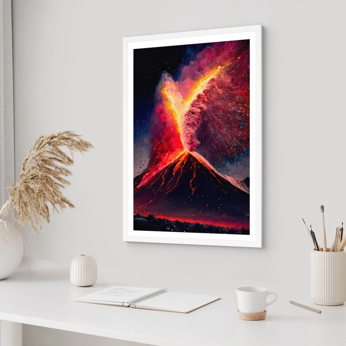 Poster in cornice bianca - Bellezza e minaccia - 70x100 cm