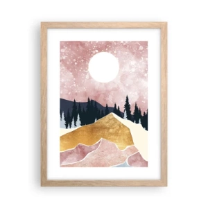 Poster in cornice rovere chiaro - Guardiano notturno - 30x40 cm