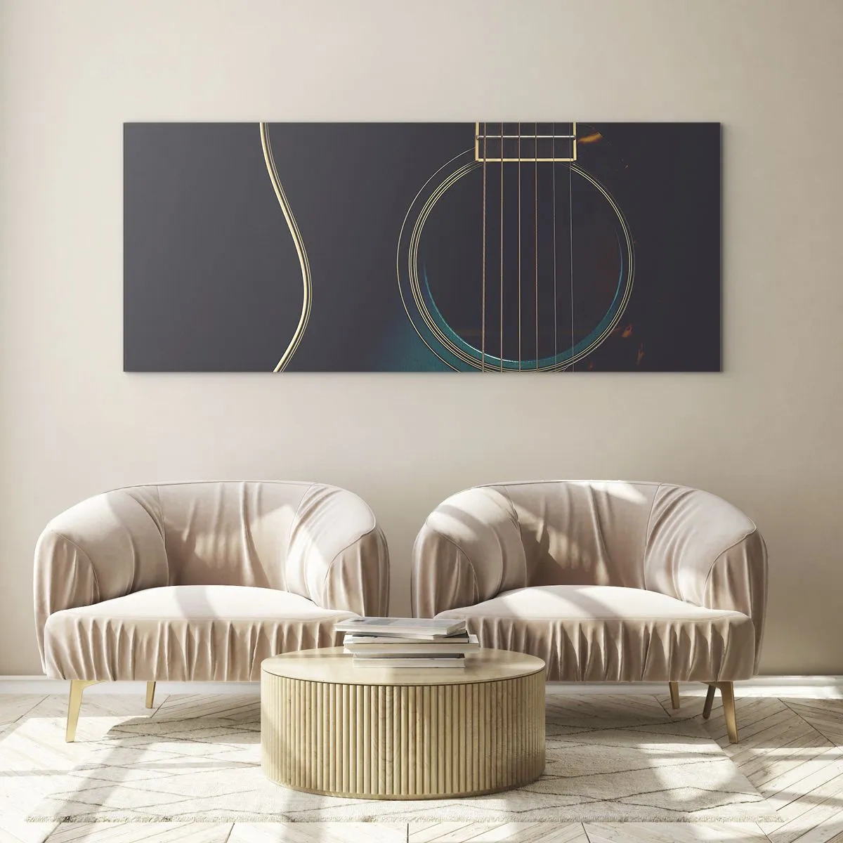 Quadro su vetro - L'attimo prima del suono - 100x40 cm