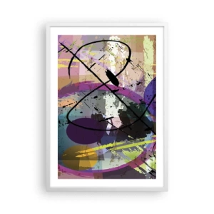 Poster in cornice bianca - Per la via diritta o tortuosa - 50x70 cm