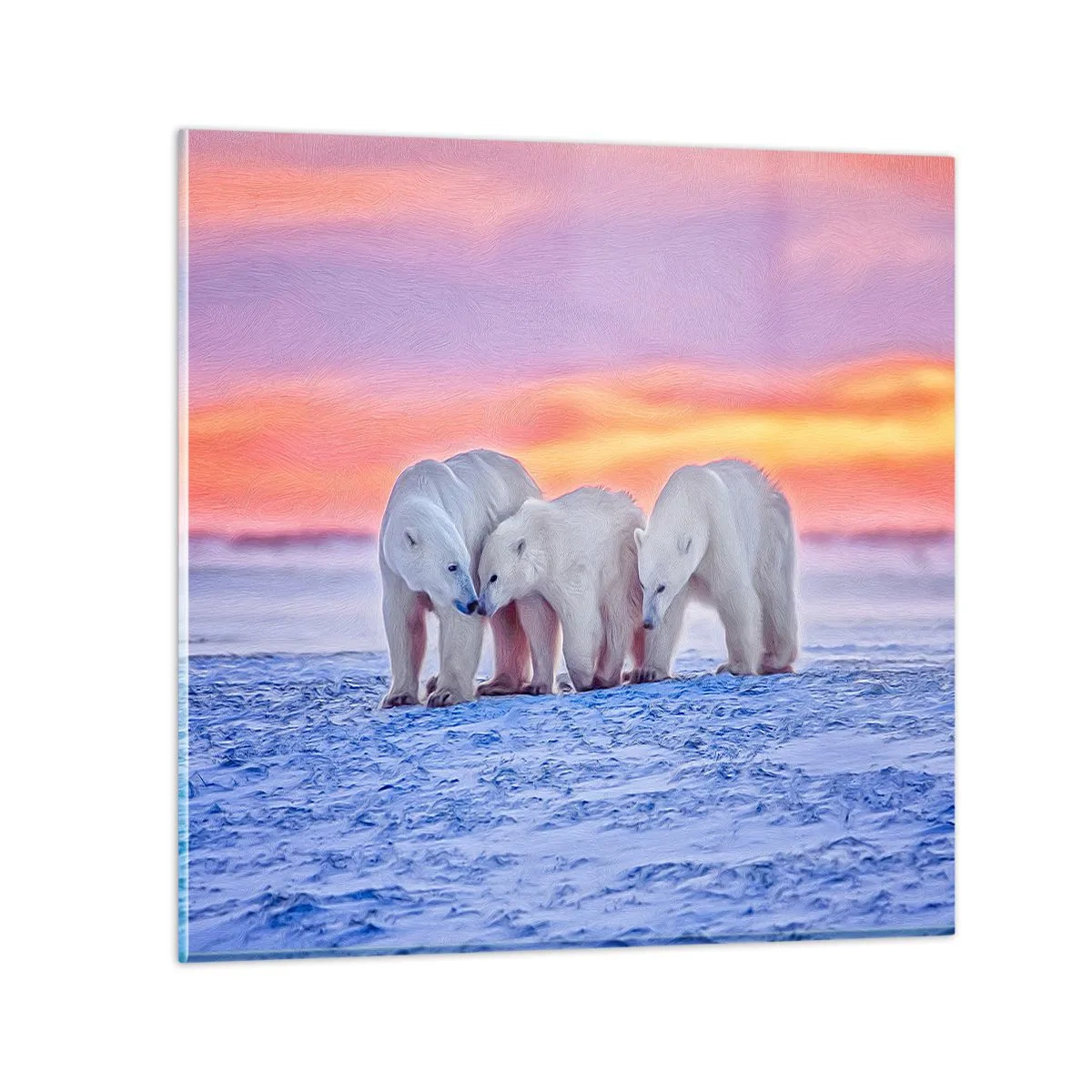 Quadro su vetro - Basta il calore della famiglia - 60x60 cm