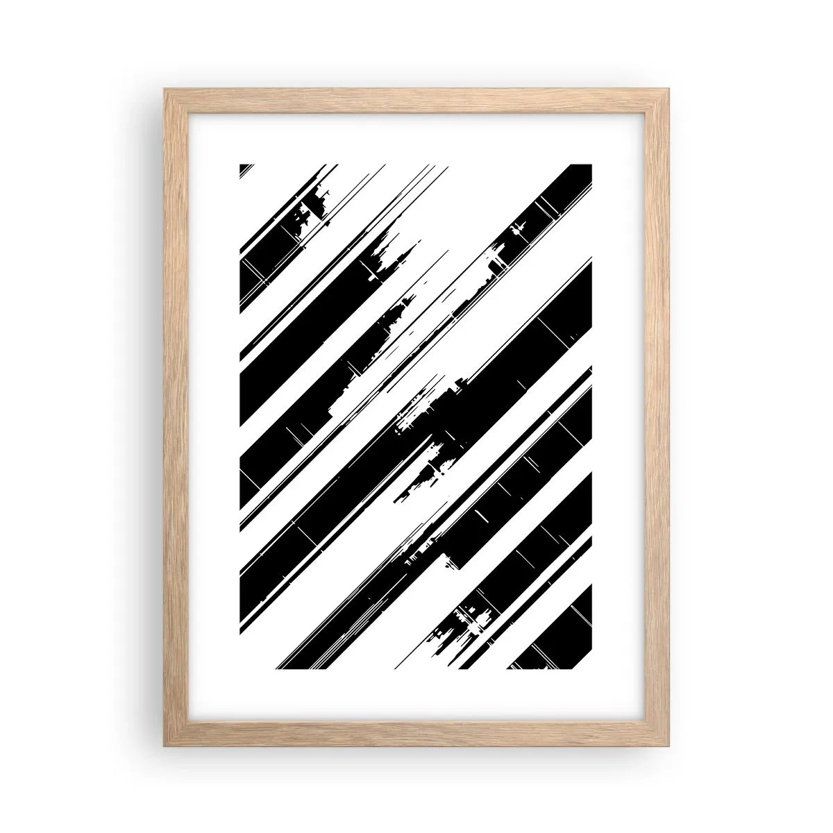 Poster in cornice rovere chiaro - Composizione intensa e dinamica - 30x40 cm