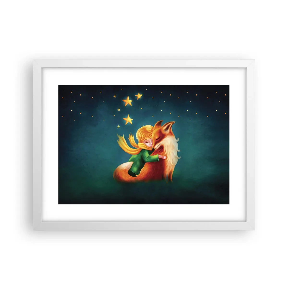 Poster in cornice bianca - Il piccolo principe - 40x30 cm