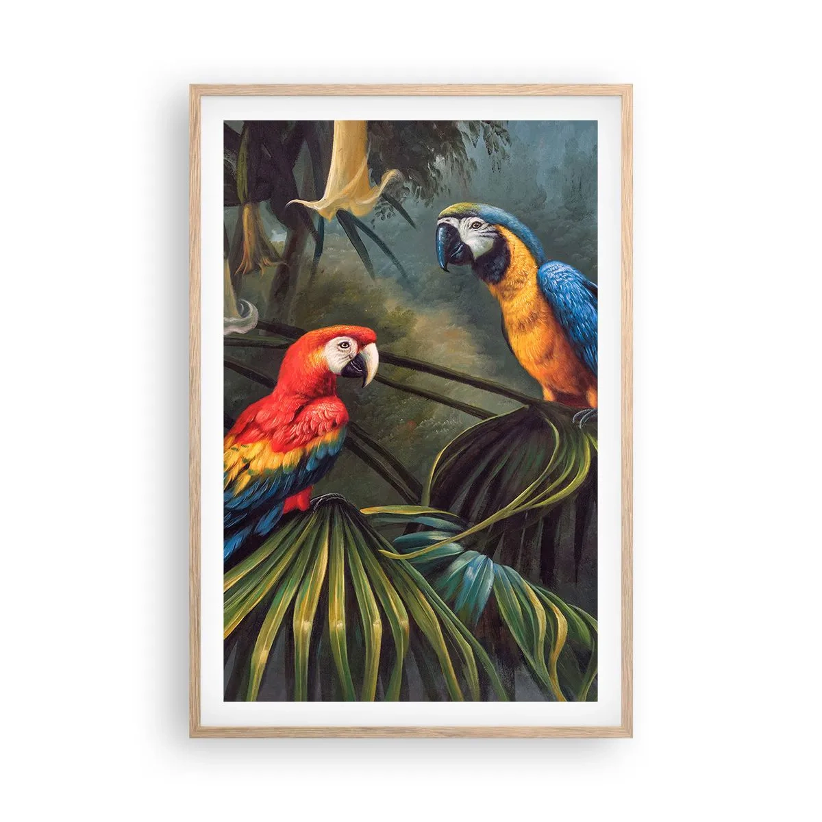 Poster in cornice rovere chiaro - Romanticità ai tropici - 61x91 cm