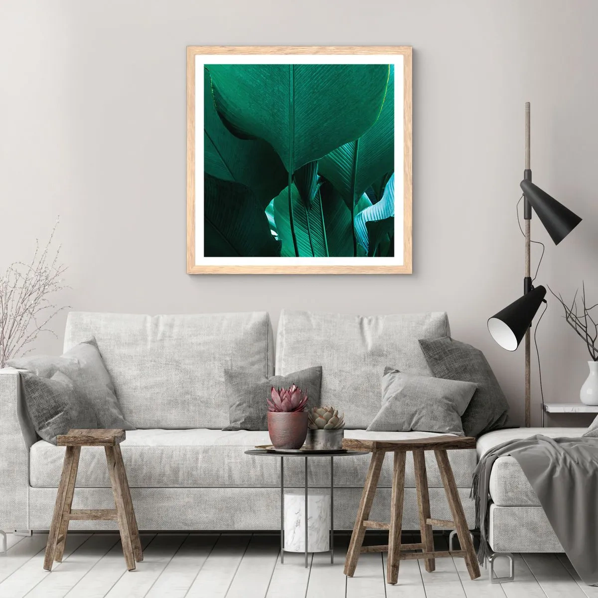 Poster in cornice rovere chiaro - Verso la luce - 60x60 cm