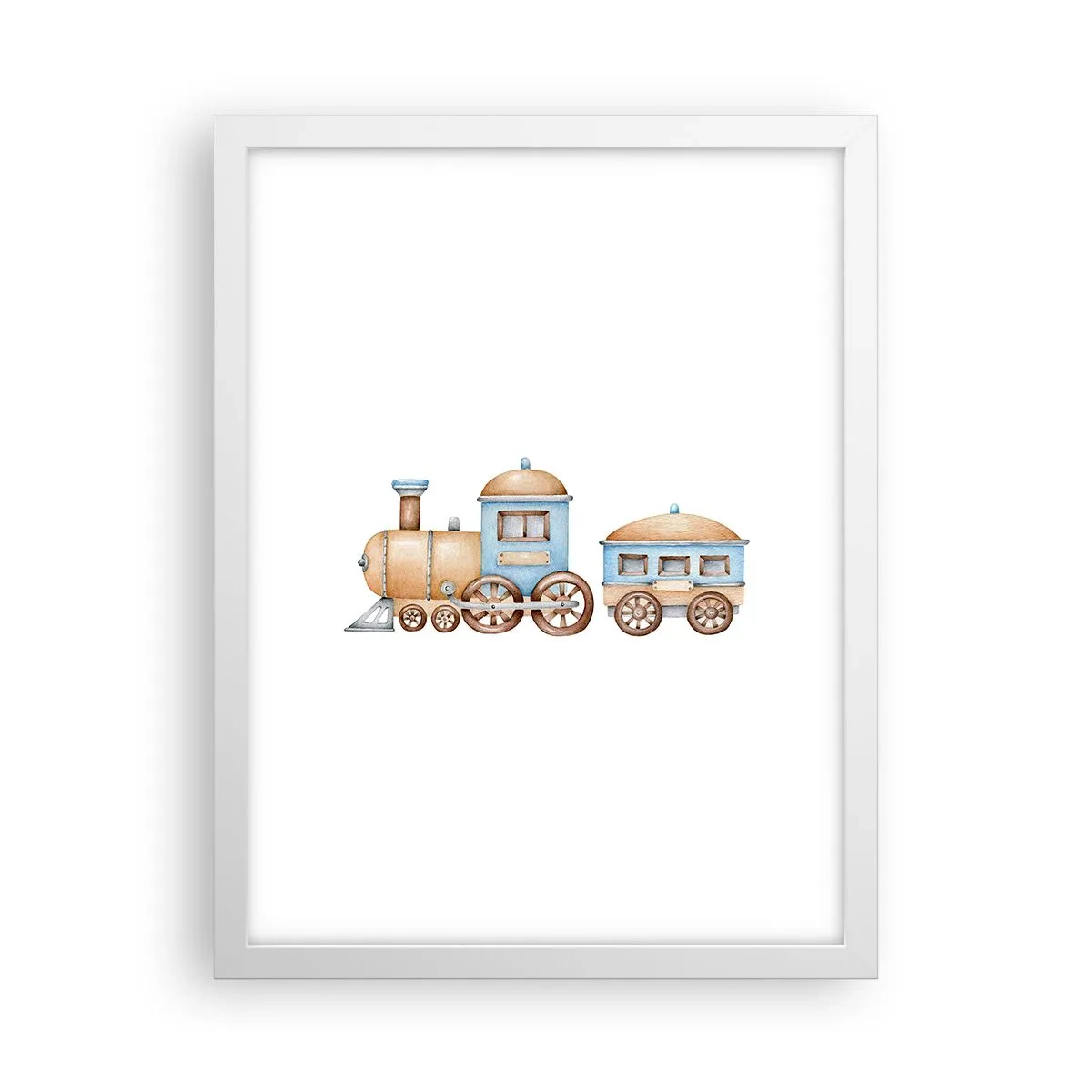 Poster in cornice bianca - Fermo alla stazione... - 30x40 cm