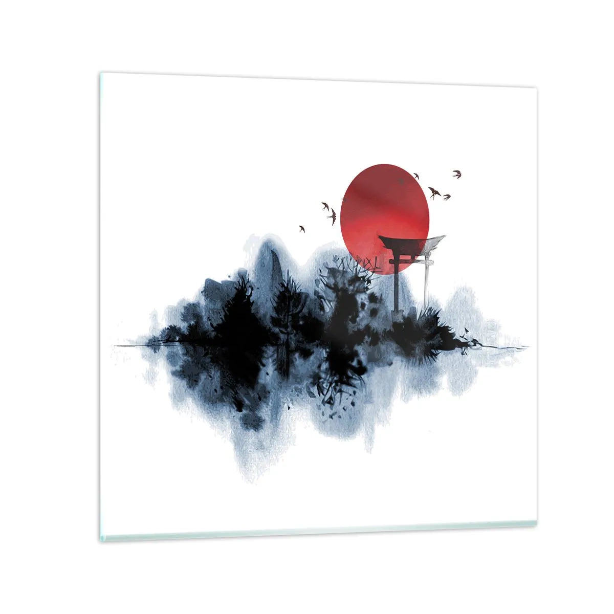 Quadro su vetro - Vista giapponese - 30x30 cm