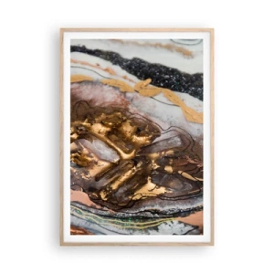 Poster in cornice rovere chiaro - L'elemento della terra - 70x100 cm