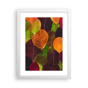 Poster in cornice bianca - Mosaico autunnale - 30x40 cm