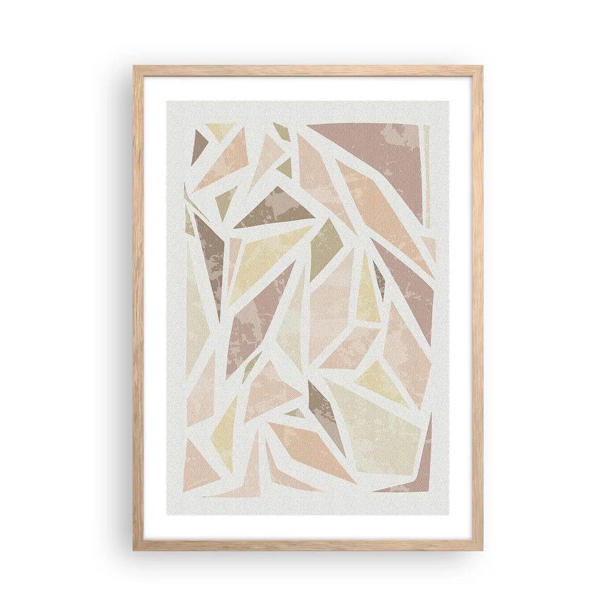Poster in cornice rovere chiaro - Composizione da vetrata - 50x70 cm