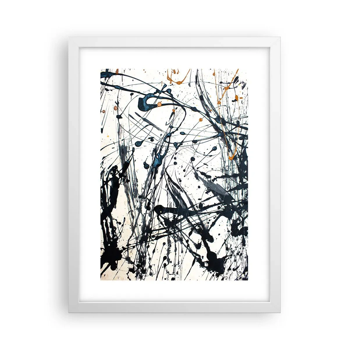 Poster in cornice bianca - Astrazione espressionistica - 30x40 cm