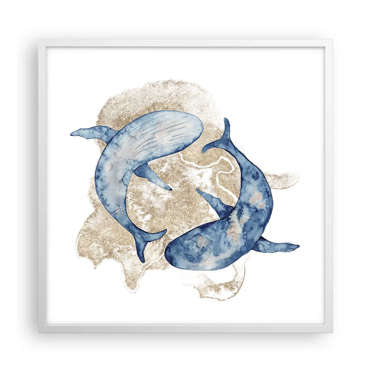 Poster in cornice bianca - Amicizia o amore? - 60x60 cm