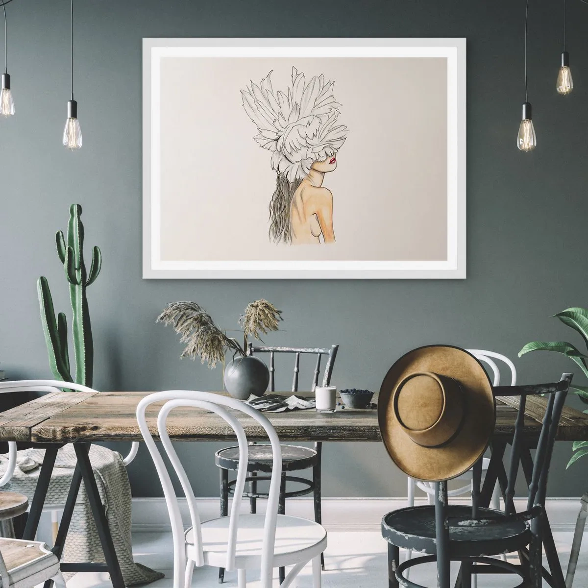 Poster in cornice bianca - Bellezza coronata - 40x30 cm