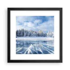 Poster in cornice nera - Vista lucente e cristallina - 30x30 cm