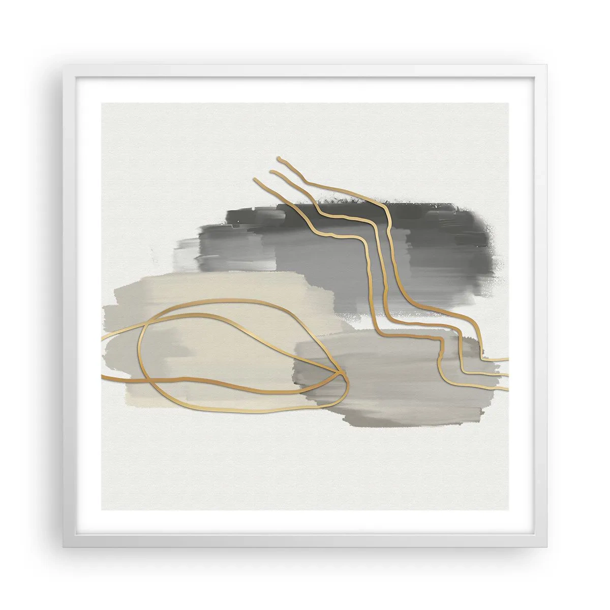 Poster in cornice bianca - Durata e movimento - 60x60 cm