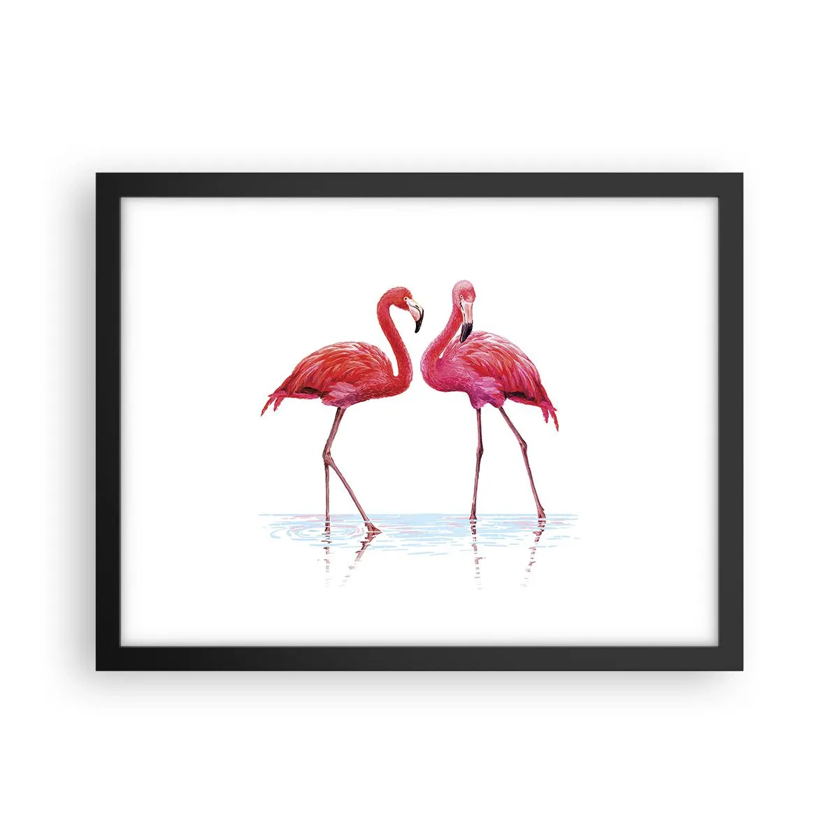 Poster in cornice nera - Appuntamento in rosa - 40x30 cm